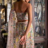 Multi-Coloured Corset Sharara Set
