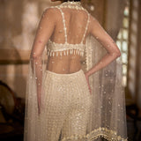 Cream Sharara Pant Set