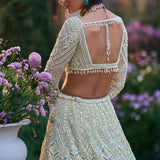 Sage Green Sequin Lehenga Set