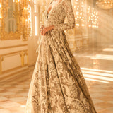 Slate Grey Floral Gown