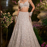 Slate Grey Sequin Lehenga Set