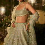 Turqouise Blue Lehenga Set