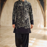 Black & Silver Kurta Set