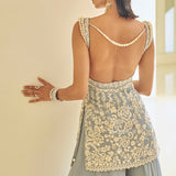 Blue Pearl Sharara Set
