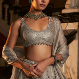 Champagne Chandelier Lehenga Set