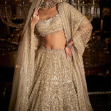 Champagne Pearl Lehenga Set