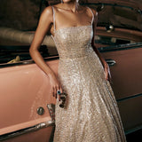 Champagne Sequin Gown