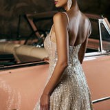 Champagne Sequin Gown