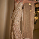 Champagne Sequin Sharara Set