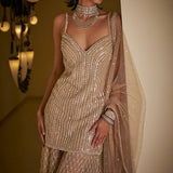 Champagne Sequin Sharara Set