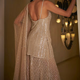 Champagne Sequin Sharara Set