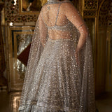Charcoal Grey Sequin Lehenga Set