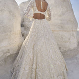 Cream Three-Dimensional Lehenga Set