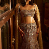 Crystal Gold Skirt Set