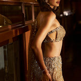 Crystal Gold Skirt Set