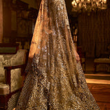 Gold Cut Work Lehenga Set