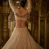 Gold Sequin Lehenga Set
