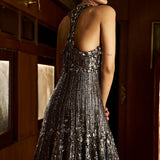 Gun Metal Sequin Gown