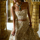 Ivory Corset Lehenga Set