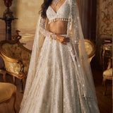 Ivory Floral Lehenga Set