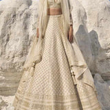 Ivory Gota Patti Lehenga Set