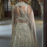 Ivory Mirror Work Lehenga Set