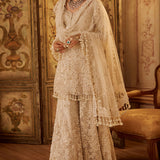 Ivory Pearl Sharara Set
