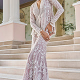 Mauve Dori Sharara Set
