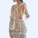 Mauve Pearl Sharara Set