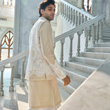 Nude Cut Work Bundi Set