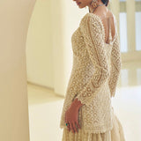 Nude Dori Sharara Set
