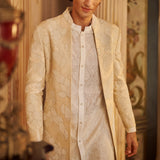 Nude Open Sherwani Set