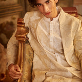 Nude Open Sherwani Set