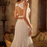 Nude Pearl Skirt Set