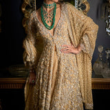 Nude Silver High-Low Sharara Set