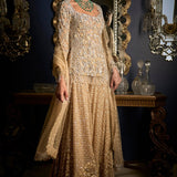Nude Silver Sharara Set
