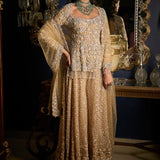 Nude Silver Sharara Set