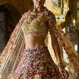 Ombre Multi-Coloured Lehenga Set