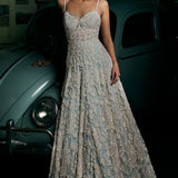 Powder Blue Pearl Gown