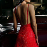 Red Sequin Gown