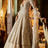 Silver Gold Jacket Lehenga Set