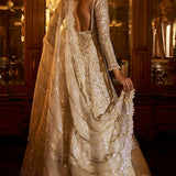 Silver Gold Jacket Lehenga Set