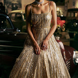 Silver Gold Crystal Gown