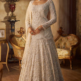 Vintage Ivory Pearl Lehenga Set
