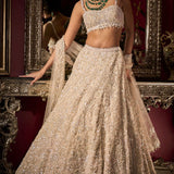 White Sequin Lehenga Set