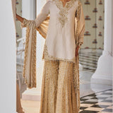 Silver Gold Sharara Set