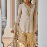 Silver Gold Sharara Set