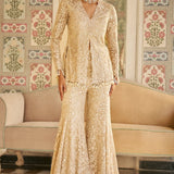 Nude Paisley Sharara Set
