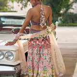 Ombre Multi-Coloured 3D Floral Sharara Set