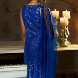 Electric Blue Sharara Set